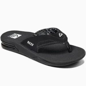 Women’s Reef Fanning Flip Flops with Bottle Opener - Black